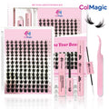 ColMagic 8-16mm Mixed Length DIY Lashes - Waterproof Anti-Allergy Lash Kit for Beginners (Full Tools Included)