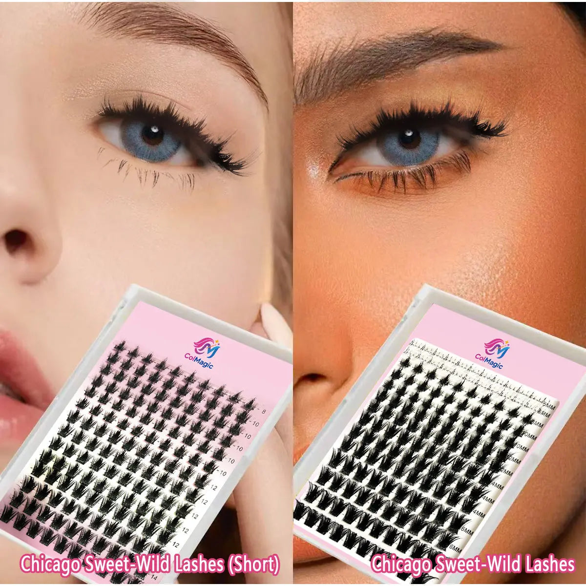 ColMagic DIY Lash Mixed Length Set (5-18mm) features anti-allergy and waterproof properties, delivering a voluminous and lightweight look.It includes long-lasting lash adhesive, sealant, tweezers, and makeup remover, making it ideal for beginner girls. - COLMAGIC