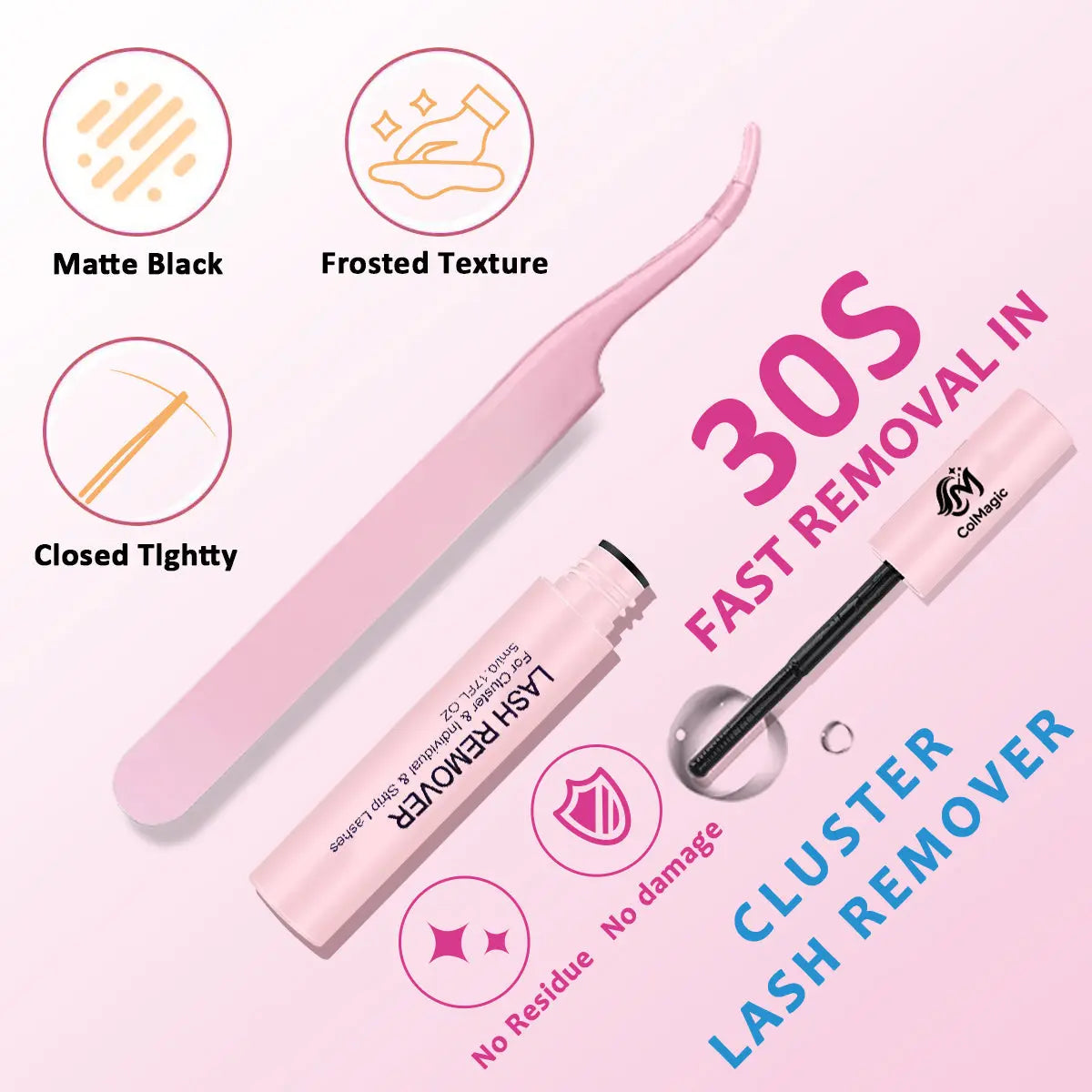 ColMagic 8-16mm Mixed Length DIY Lashes - Waterproof Anti-Allergy Lash Kit for Beginners (Full Tools Included) - COLMAGIC