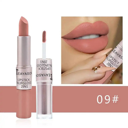 TEAYASON 2 in 1 Double-Ended Lipstick & Lip Gloss, Long Lasting Waterproof Matte Lipstick, Multi-Use Lip Tint for Lips, Cheeks & Eyes, 12 Colors - COLMAGIC