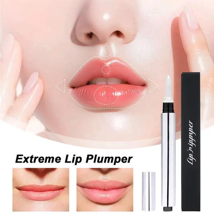 Plump Lab Lip Plumper Lip Oil Plumping Essence Lip Gloss Clear Moisturizing Softening Sleek Silver Tube - COLMAGIC