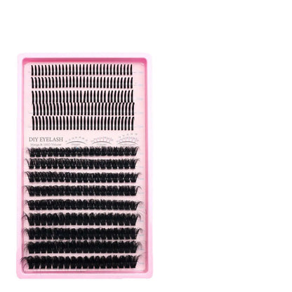 Upgraded DIY Spiky Fairy Lash Clusters - Fluffy 80D & 100D Mix Individual Lashes, Black Stem, 150pcs, 10-22mm - COLMAGIC
