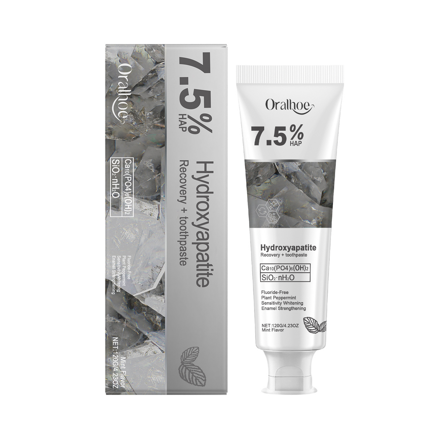 Oralhoe Whitening Tooth Care Toothpaste, Daily Gingiva Care Gently Cleans Stains And Tartar Freshen Breath - COLMAGIC